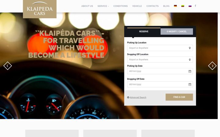 Screenshot of klaipedacars.com