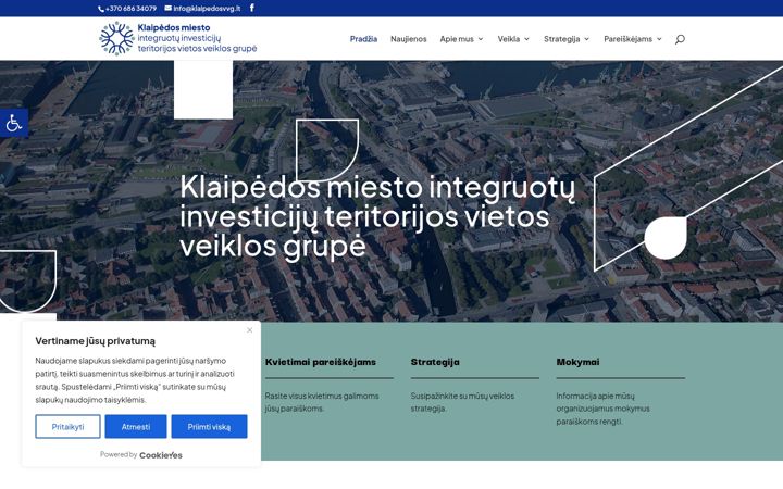 Screenshot of klaipedosvvg.lt