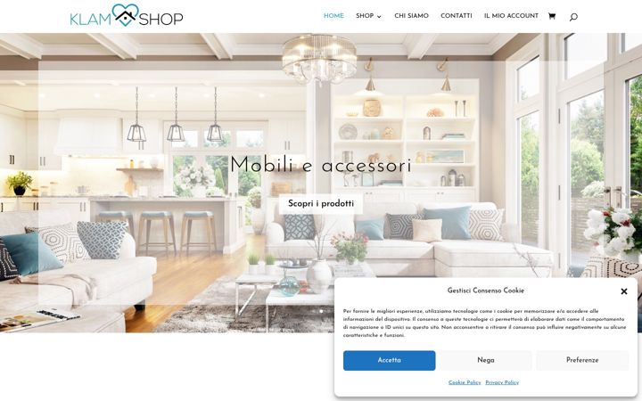 Screenshot of klamashop.it