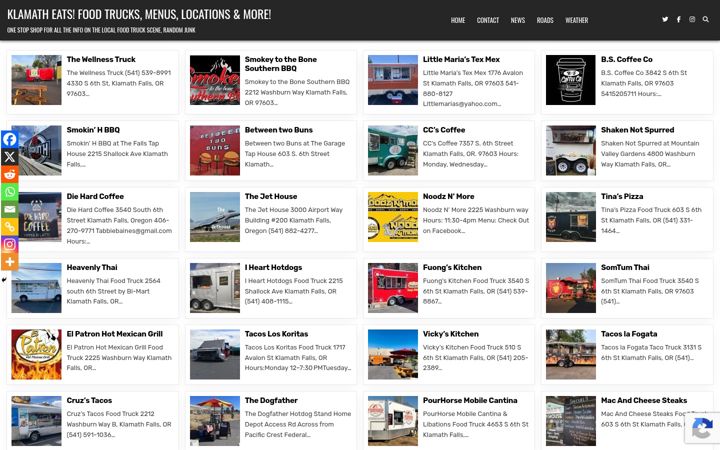 Screenshot of klamatheats.com