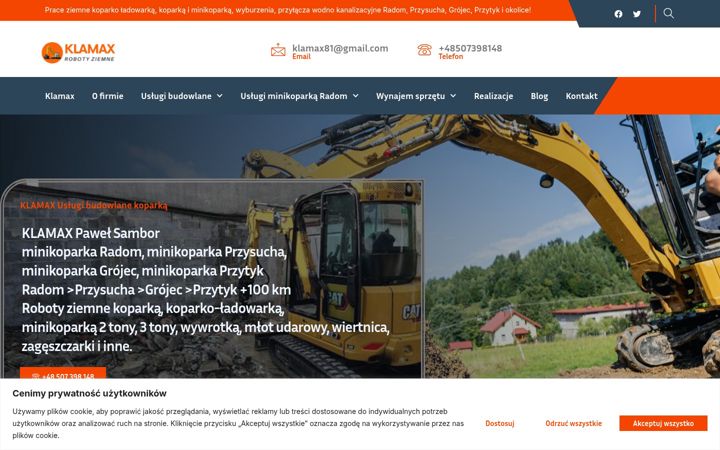 Screenshot of klamax.pl