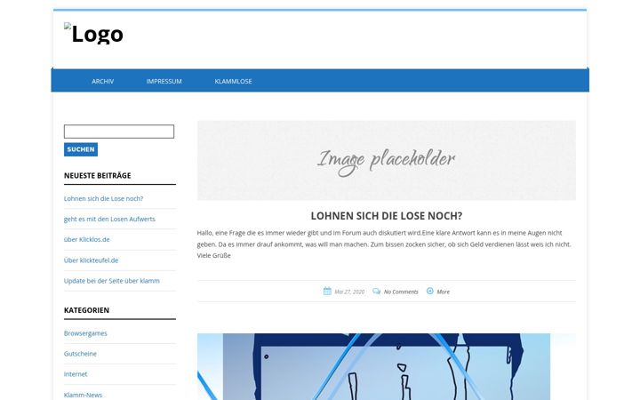 Screenshot of klammblog.de