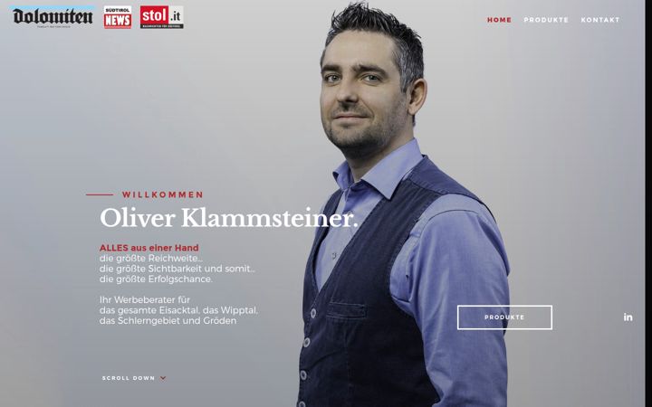 Screenshot of klammsteiner.eu