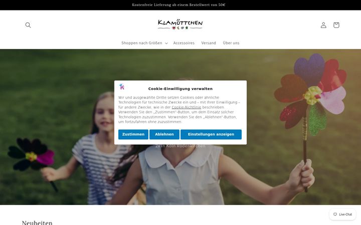 Screenshot of klamoettchen.de