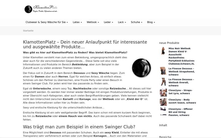 Screenshot of klamottenplatz.de