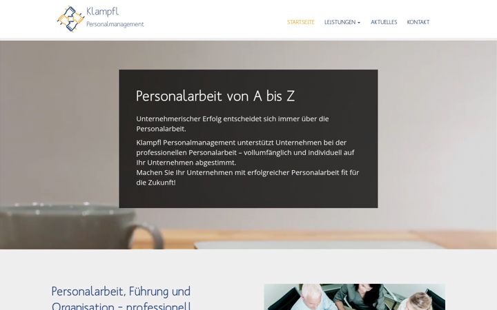 Screenshot of klampfl-personalmanagement.de