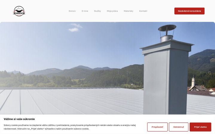 Screenshot of klampiarik.sk