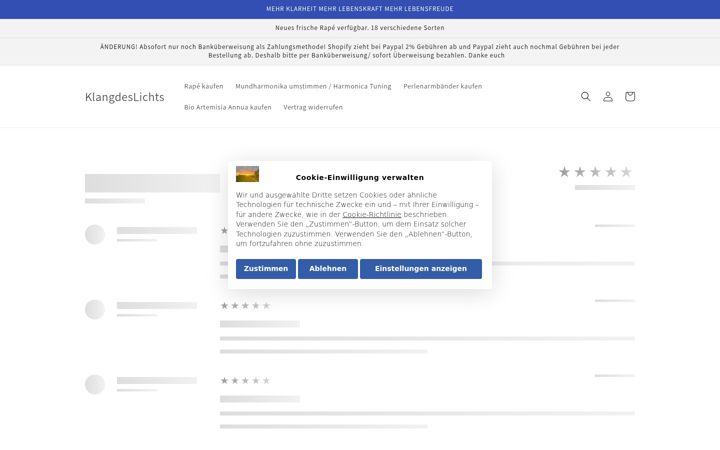 Screenshot of klangdeslichts.com
