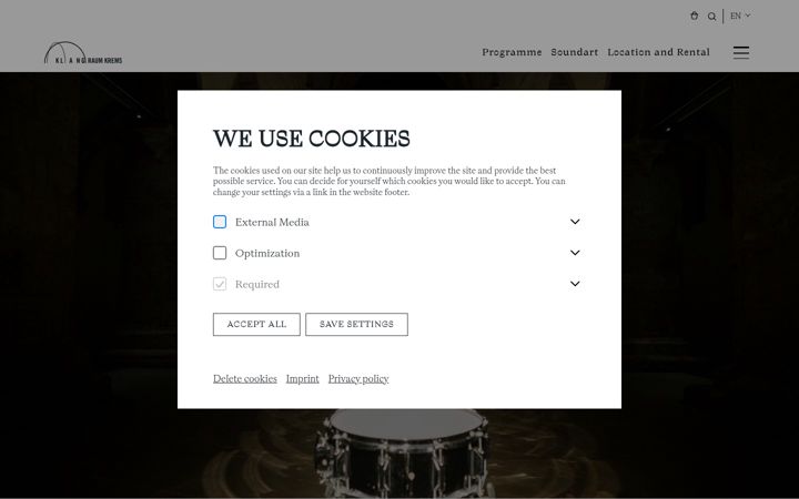 Screenshot of klangraum.at