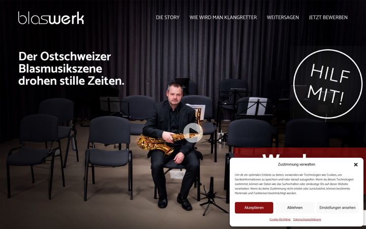 Screenshot of klangretter.ch