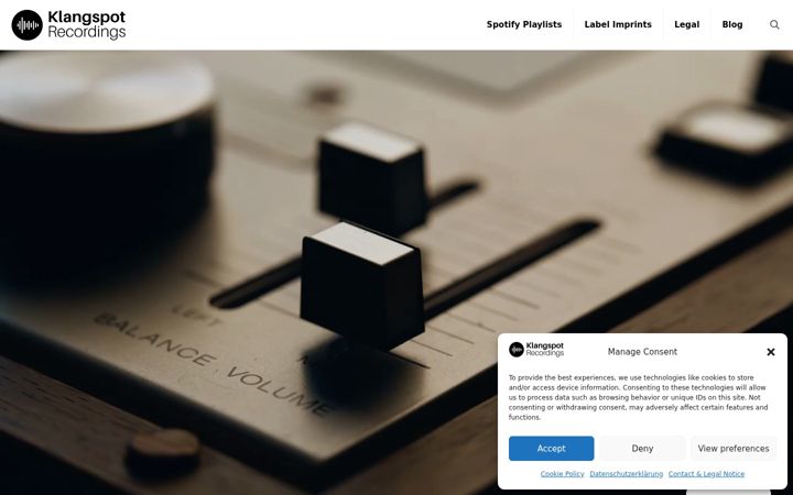 Screenshot of klangspot.com