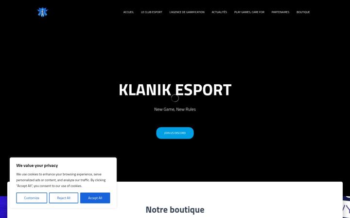 Screenshot of klanikesport.com