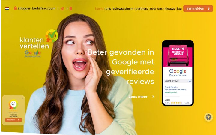 Screenshot of klantenvertellen.nl