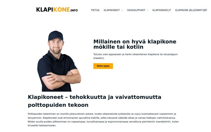 Screenshot of klapikone.info