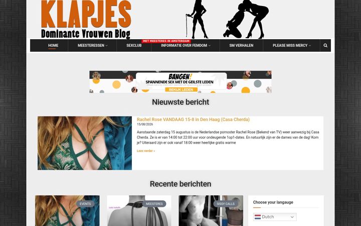 Screenshot of klapjes.nl