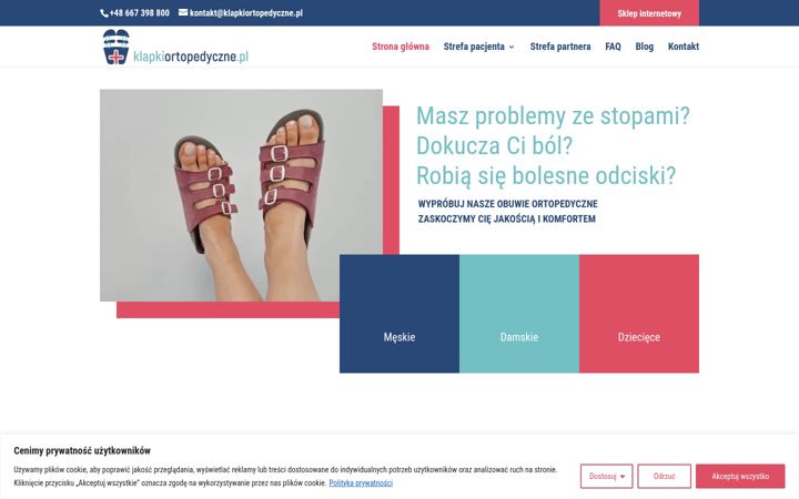 Screenshot of klapkiortopedyczne.pl