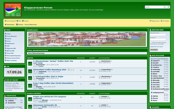 Screenshot of klappcaravanforum.de