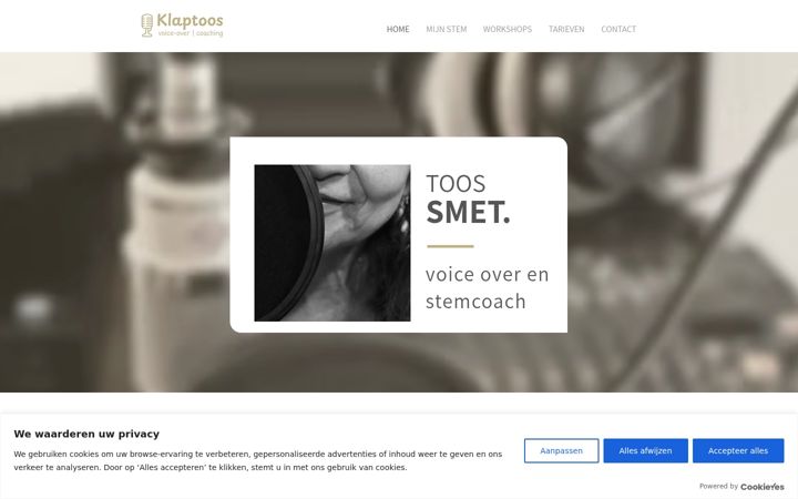 Screenshot of klaptoos.be