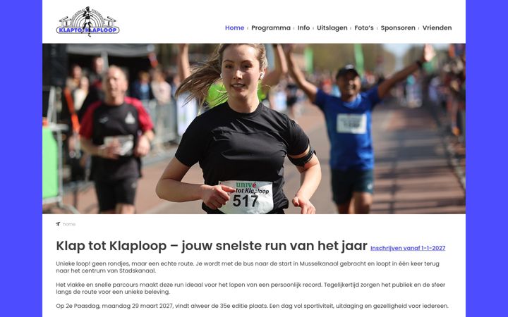 Screenshot of klaptotklaploop.nl