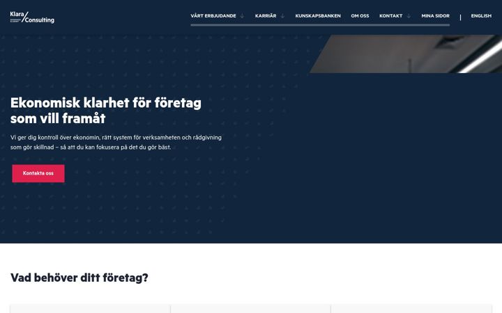 Screenshot of klaraconsulting.se