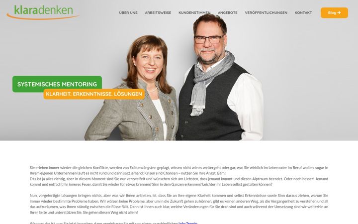 Screenshot of klaradenken.com