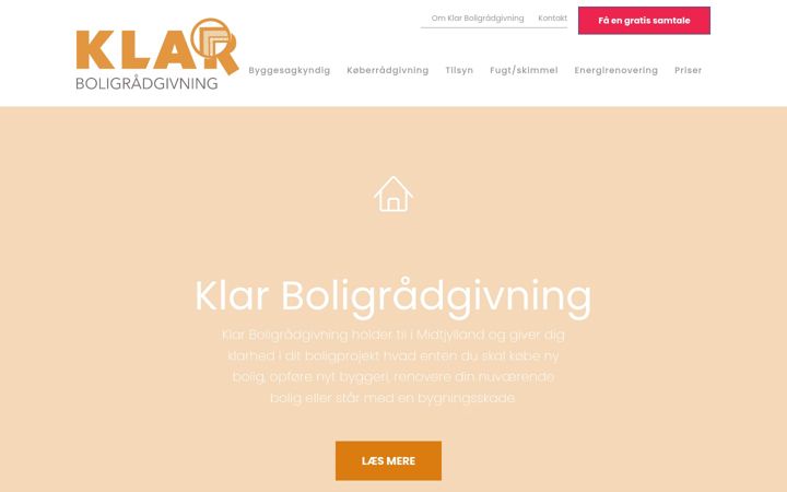 Screenshot of klarboligraadgivning.dk