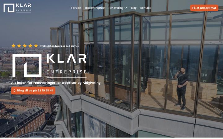 Screenshot of klardesign.dk