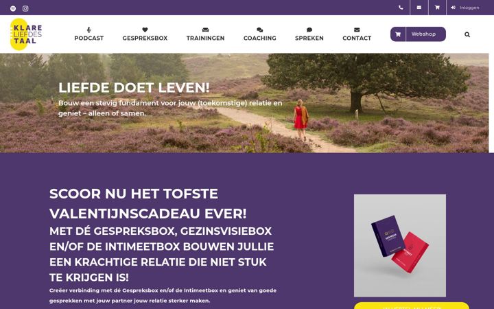 Skærmbillede af klareliefdestaal.nl