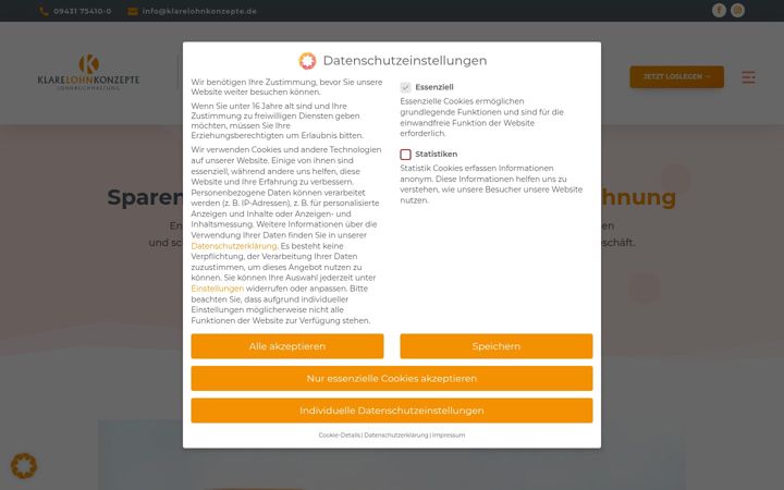 Screenshot of klarelohnkonzepte.de