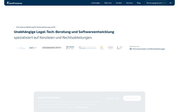 Screenshot of klareprozesse.de