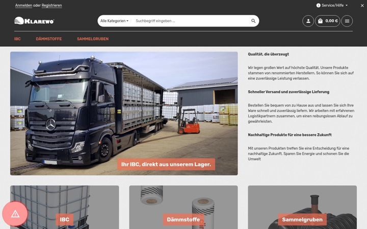 Screenshot of klarewo.ch