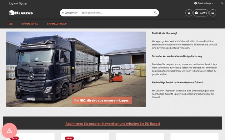 Screenshot of klarewo.eu