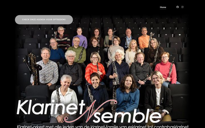 Screenshot of klarinetnsemble.nl