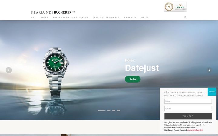 Skærmbillede af klarlund.dk