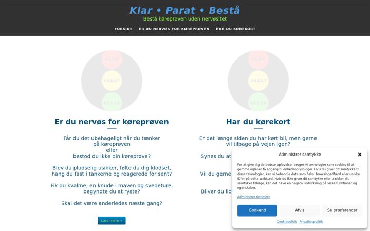 Screenshot of klarparatbestaa.dk