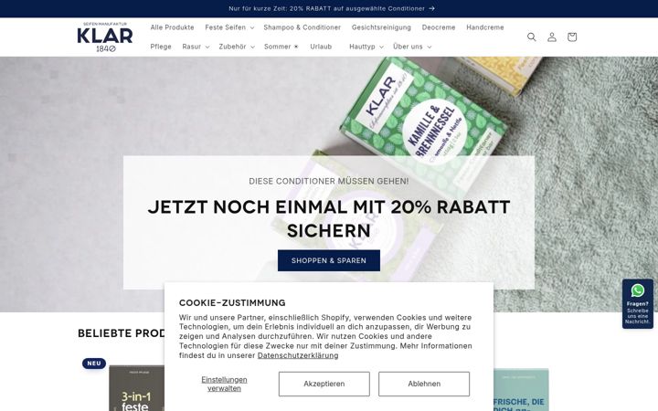 Screenshot of klarseifen.de