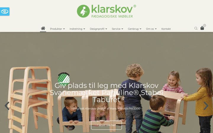 Snímek obrazovky klarskov.dk