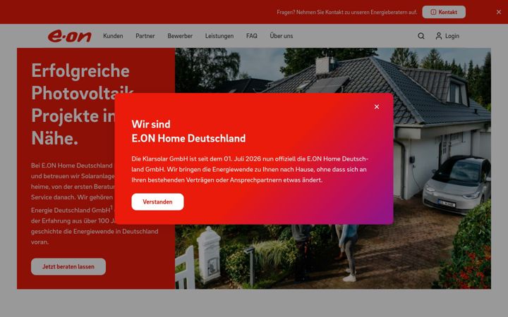 Screenshot of klarsolar.de
