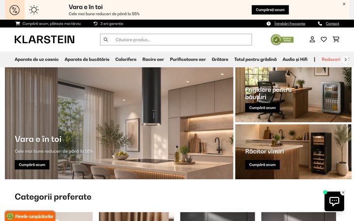 Screenshot of klarstein.ro