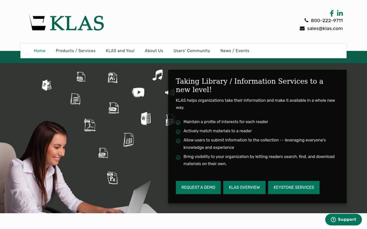 Screenshot of klas.com