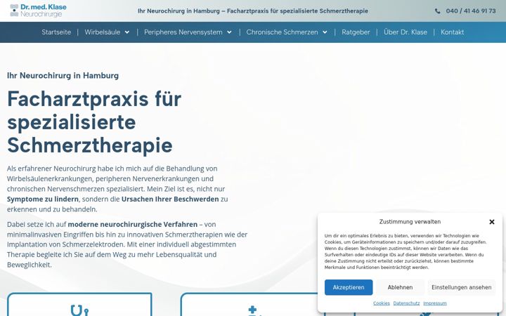 Screenshot of klase-neurochirurgie.de