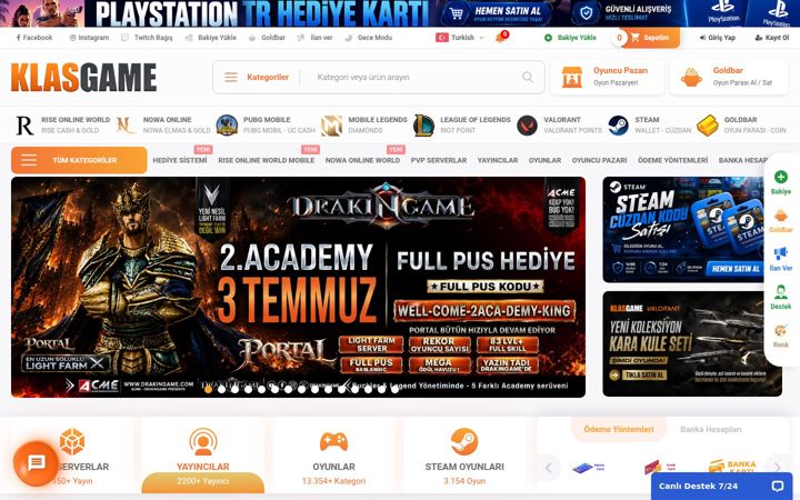Screenshot του klasgame.com