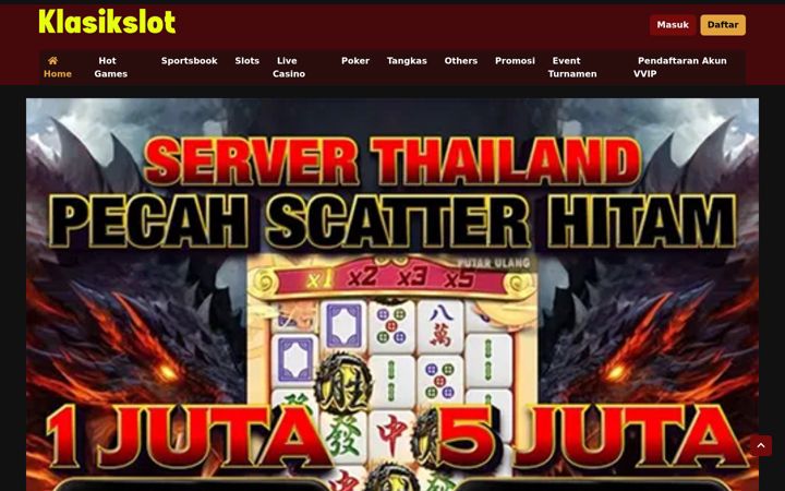 Screenshot of klasikslot.net