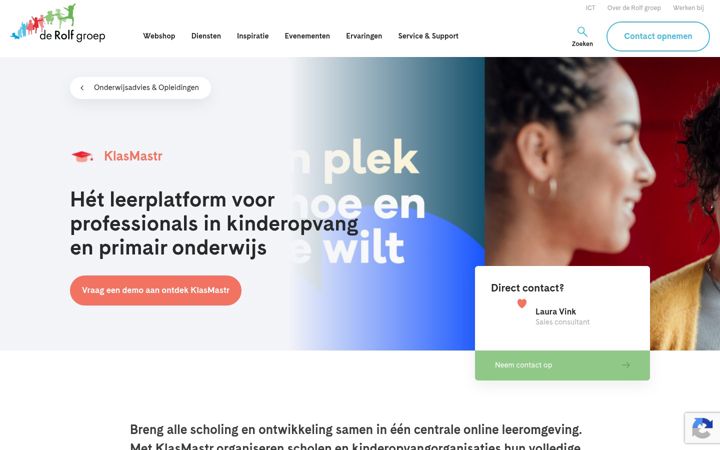 Screenshot of klasmastr.nl