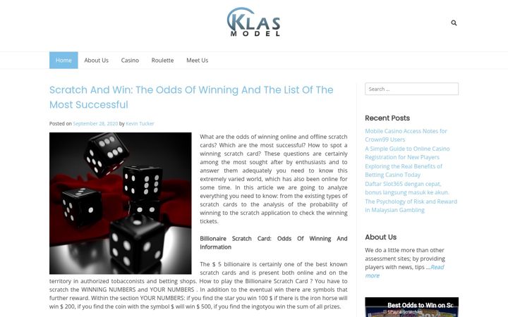 Screenshot of klasmodel.net