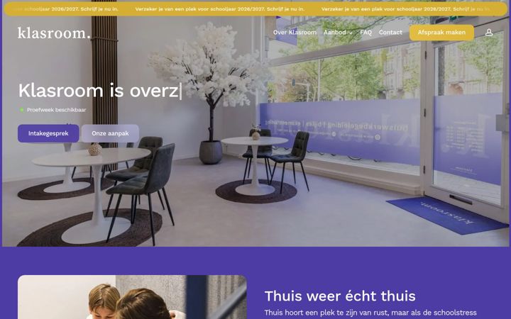 Screenshot of klasroom.nl
