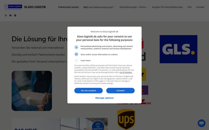 Screenshot of klass-logistik.de