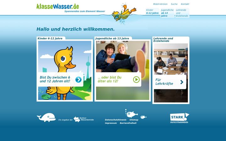 Screenshot of klasse-wasser.de