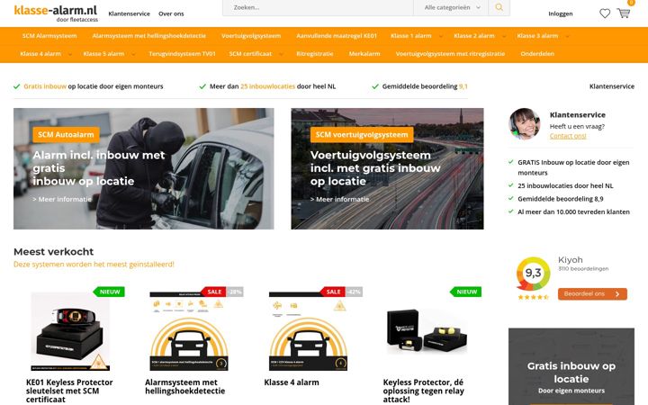 Screenshot of klassealarm.nl