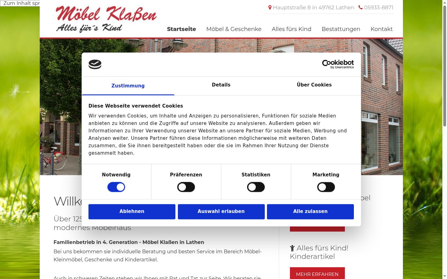 Sutikimo reklamjuostės, rodytos prieš bet kokią sąveiką, ekrano kopija